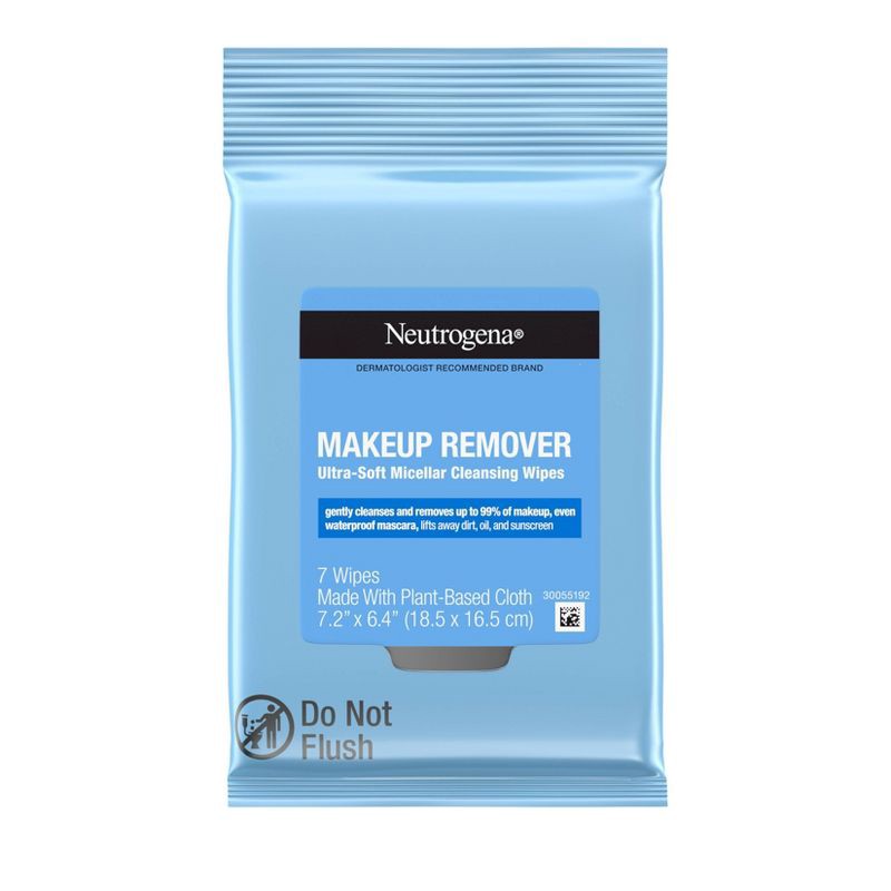 slide 1 of 6, Neutrogena Ultra Soft Micellar Facial Cleansing Makeup Remover Wipes - 7ct: Paraben-Free, Sulfate-Free, Alcohol-Free, For All Skin Types, 7 ct