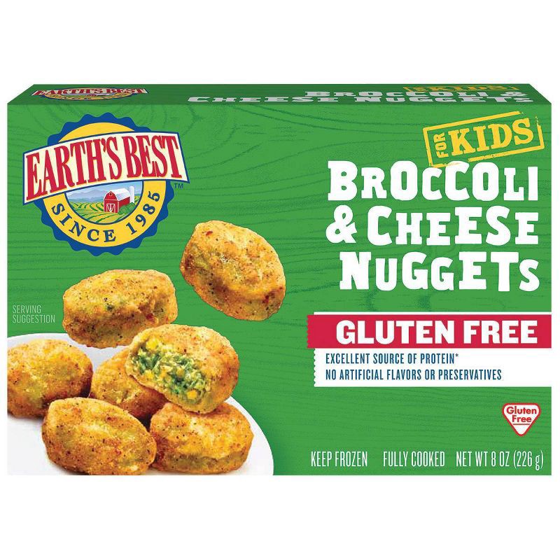 slide 2 of 6, Earth's Best Gluten Free Frozen Broccoli and Cheese Nuggets for Kids - 8oz, 8 oz