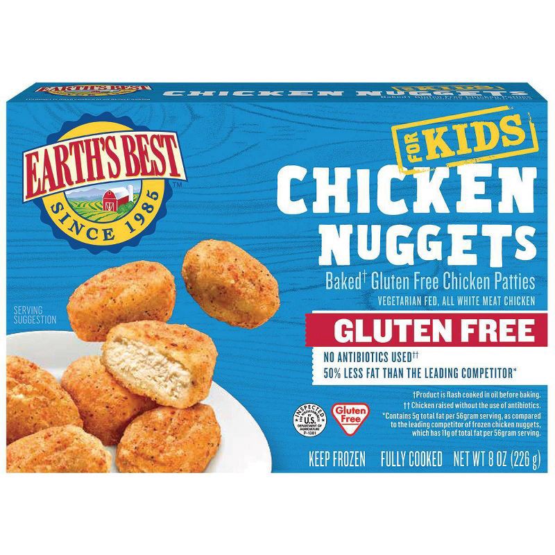 slide 2 of 6, Earth's Best Earths Best Gluten Free Frozen Chicken Nuggets - 8oz, 8 oz