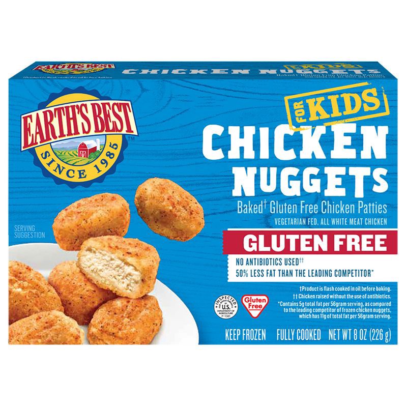slide 1 of 6, Earth's Best Earths Best Gluten Free Frozen Chicken Nuggets - 8oz, 8 oz