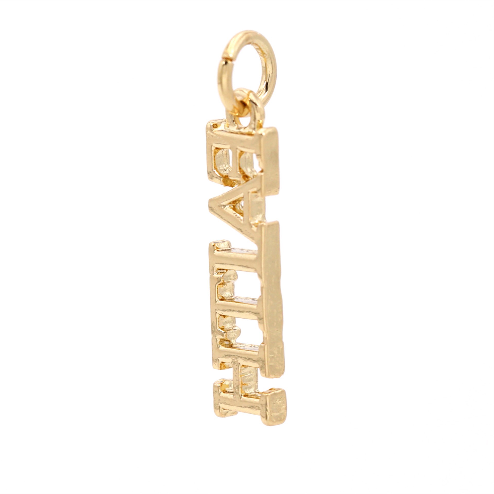 slide 7 of 8, 14k Gold Plated Faith Charm By Bead Landing, 1.12 in x 0.24 in x 0.24 in