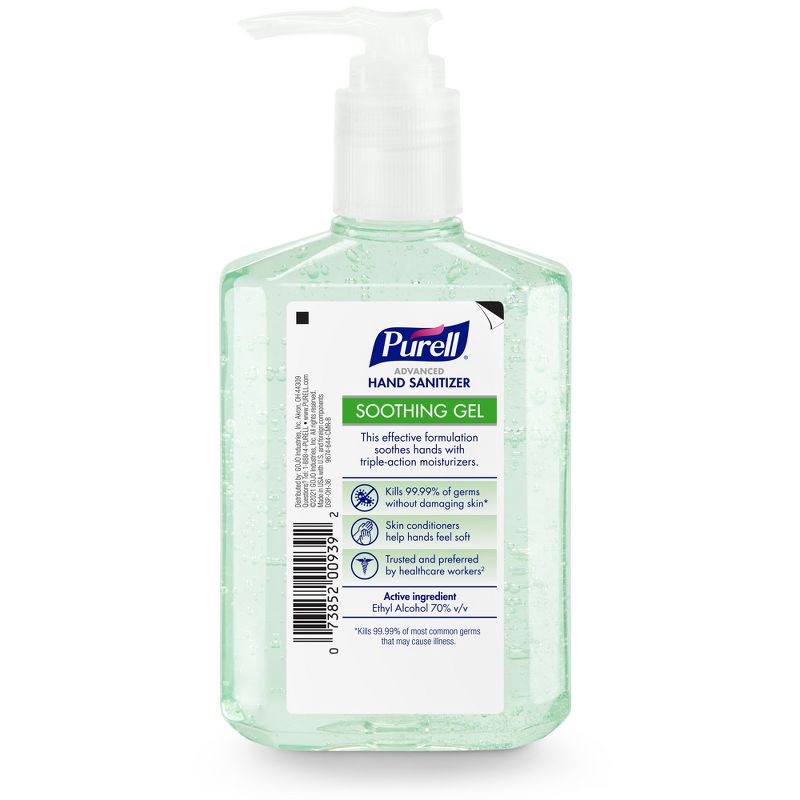 slide 2 of 7, Purell Advanced Hand Sanitizer Soothing Gel with Aloe and Vitamin E - 8 fl oz, 8 fl oz