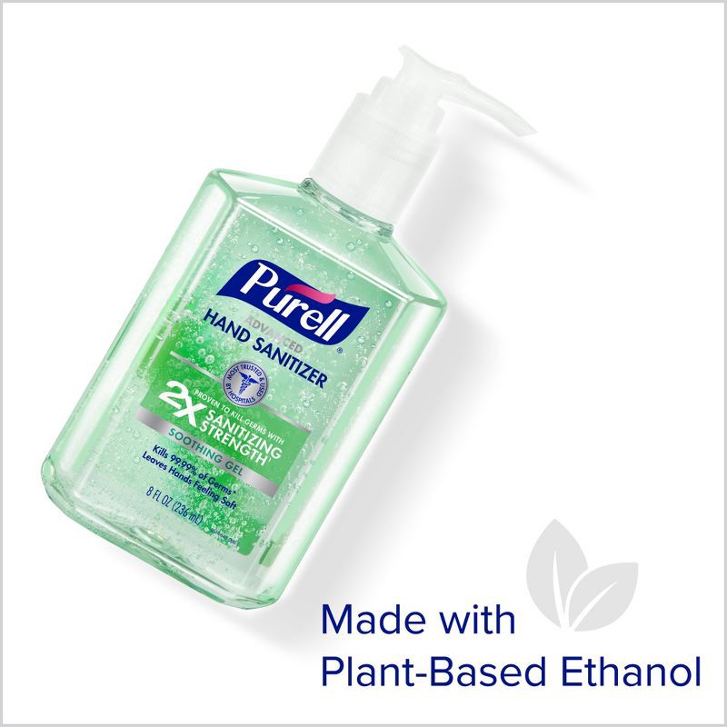 slide 6 of 7, Purell Advanced Hand Sanitizer Soothing Gel with Aloe and Vitamin E - 8 fl oz, 8 fl oz