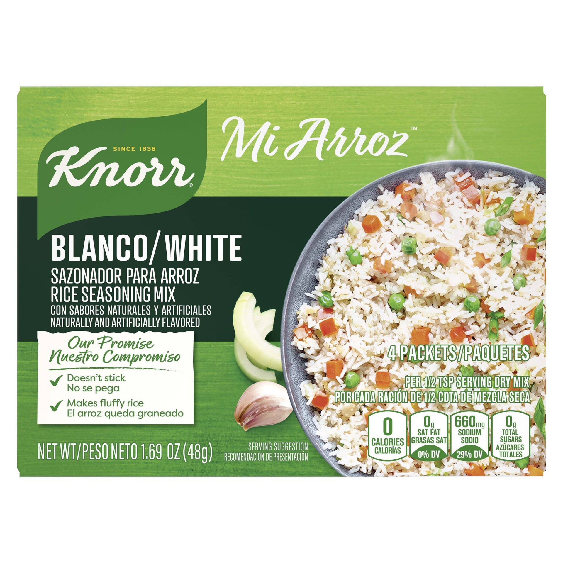 slide 1 of 6, Knorr Mi Arroz Rice Seasoning Mix White - 1.69oz/4ct, 1.69 oz, 4 ct