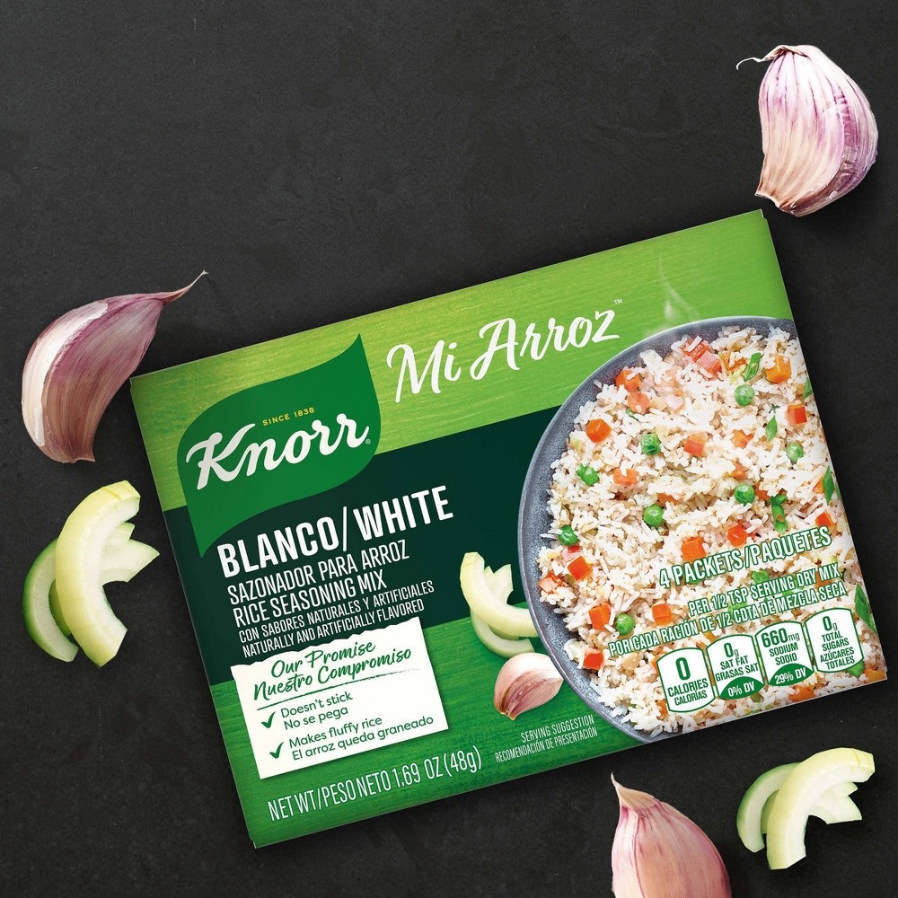 slide 3 of 6, Knorr Mi Arroz Rice Seasoning Mix White - 1.69oz/4ct, 1.69 oz, 4 ct