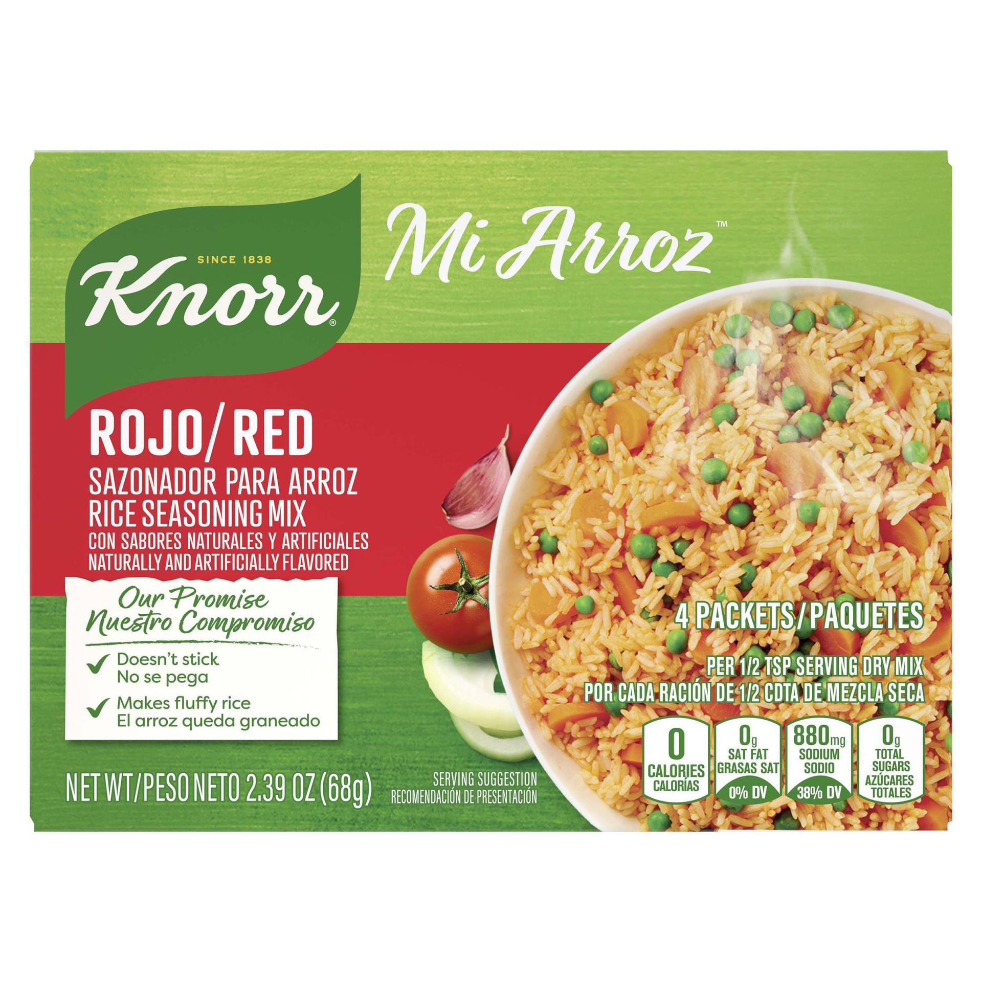slide 1 of 6, Knorr Mi Arroz Rice Seasoning Red Mix - 2.39oz/4ct, 2.39 oz, 4 ct