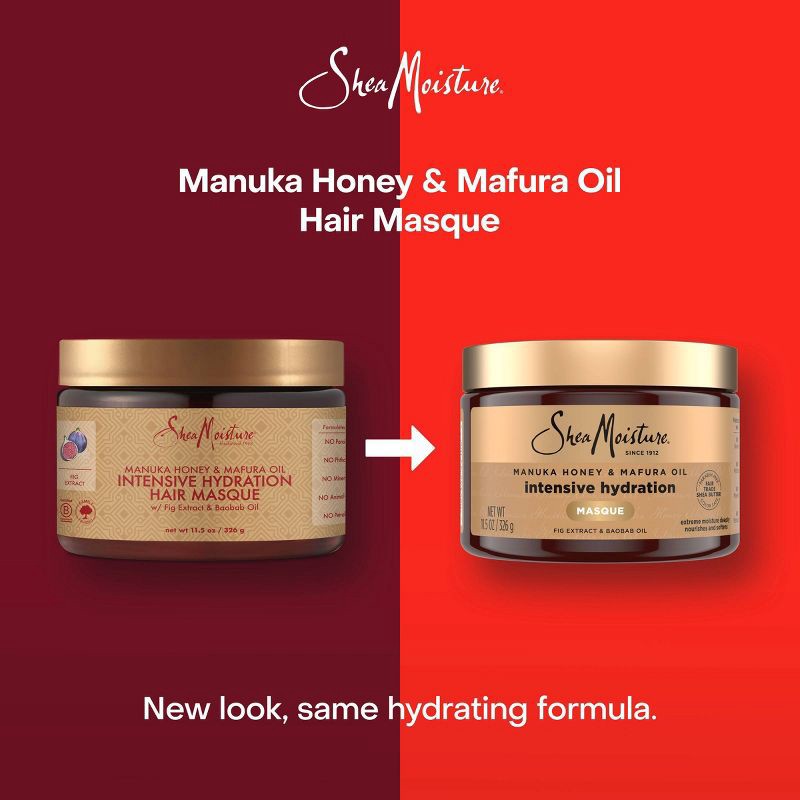 slide 4 of 10, SheaMoisture Manuka Honey & Mafura Hair Oil Intensive Hydration Hair Mask - 11.5oz, 11.5 oz