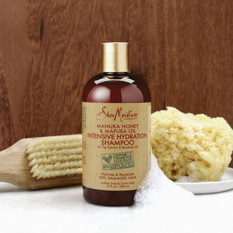 slide 4 of 6, SheaMoisture Manuka Honey & Mafura Oil Intensive Hydration Shampoo - 13 fl oz, 13 fl oz