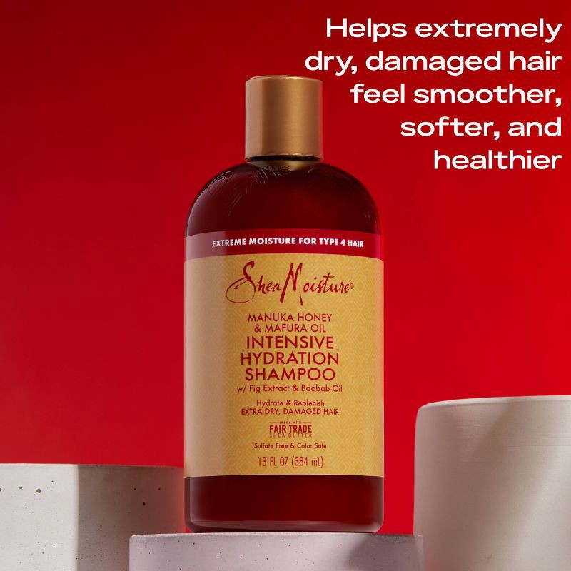 slide 6 of 10, SheaMoisture Manuka Honey & Mafura Oil Intensive Hydration Shampoo - 13 fl oz, 13 fl oz