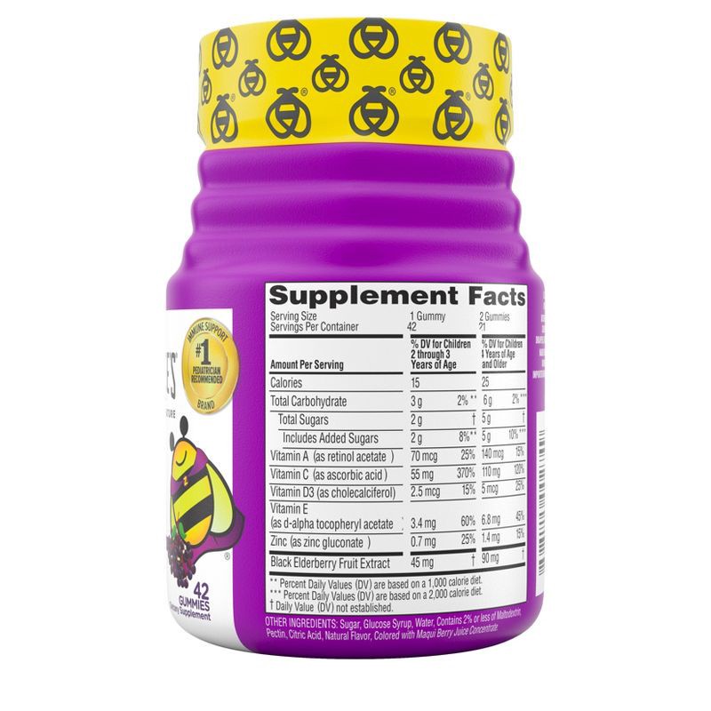slide 2 of 8, Zarbee's Kid's Daily Immune Support Gummies with Real Elderberry - Natural Berry Flavor - 42ct, 42 ct