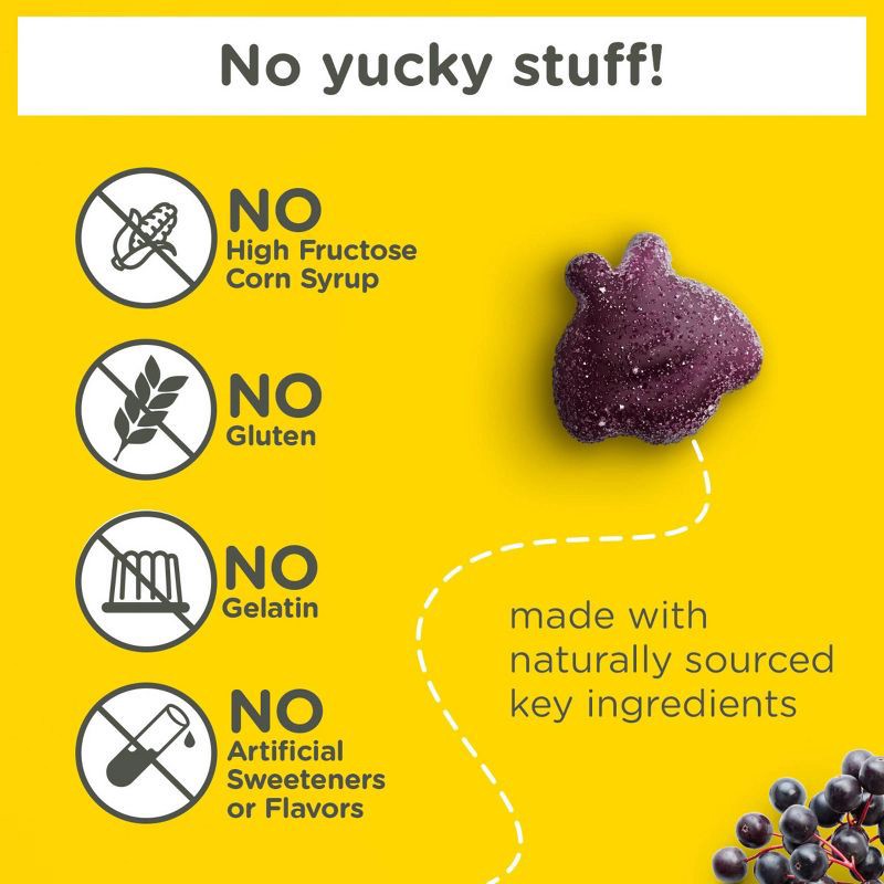 slide 5 of 9, Zarbee's Kid's Daily Immune Support Gummies with Real Elderberry - Natural Berry Flavor - 42ct, 42 ct