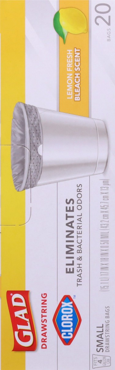 slide 2 of 9, Glad Small Lemon Fresh Beach Scent Drawstring Bags 20 ea, 20 ct
