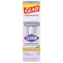 Glad Small Lemon Fresh Beach Scent Drawstring Bags 20 ea