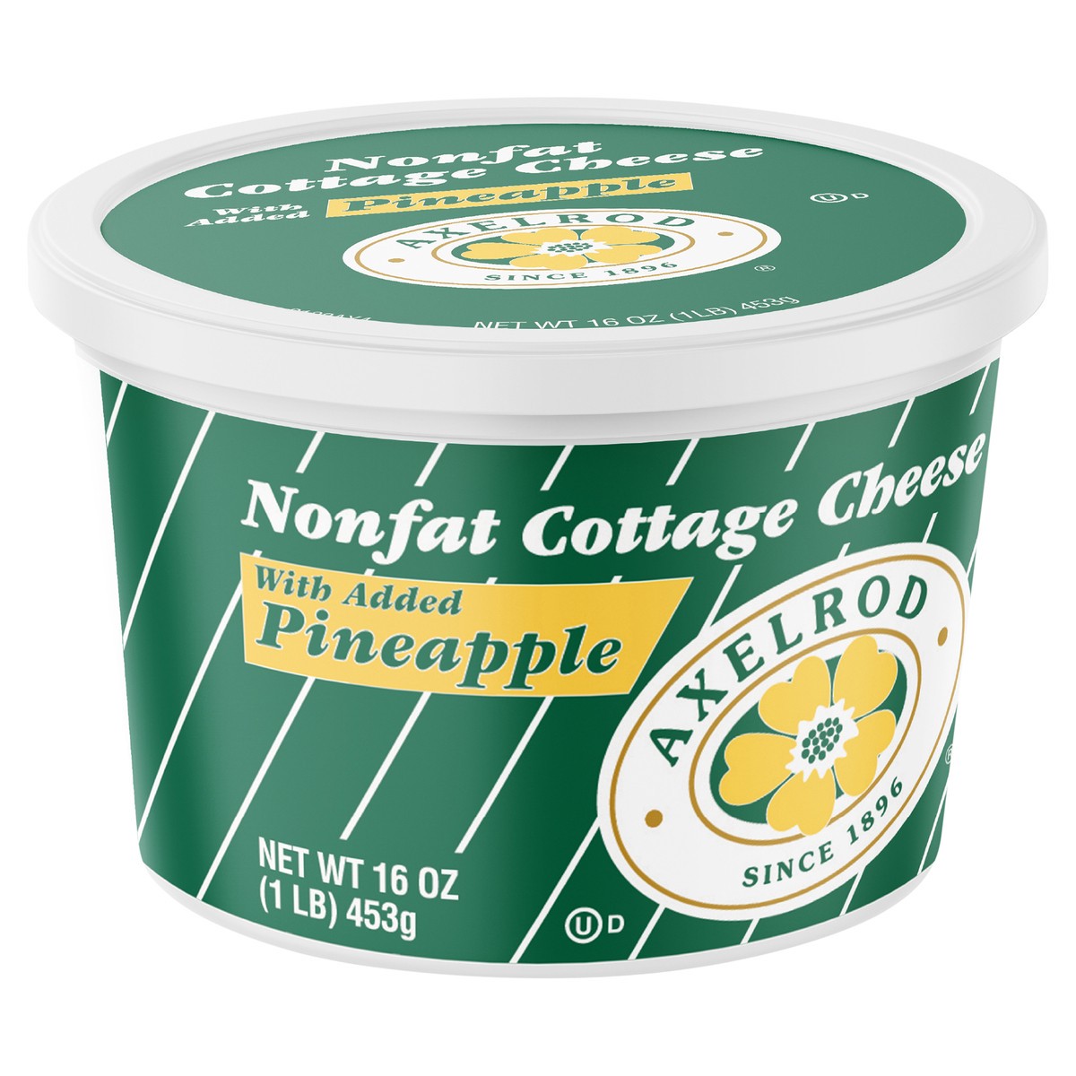 slide 4 of 9, Axelrod Nonfat Cottage Cheese with Pineapple, 16 oz, 16 oz