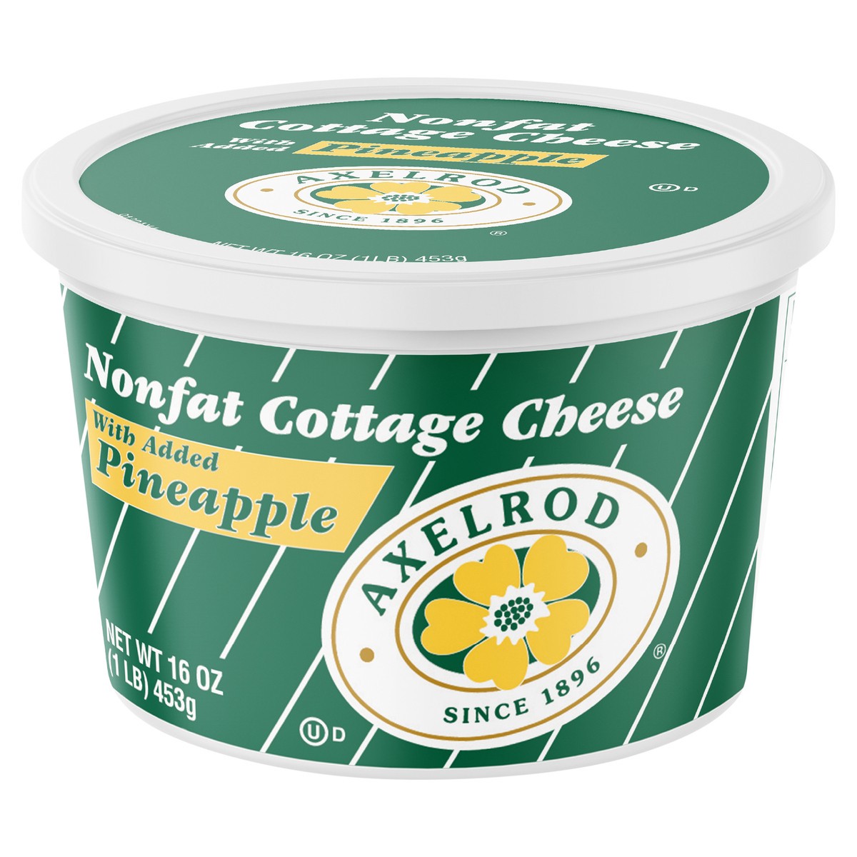 slide 7 of 9, Axelrod Nonfat Cottage Cheese with Pineapple, 16 oz, 16 oz