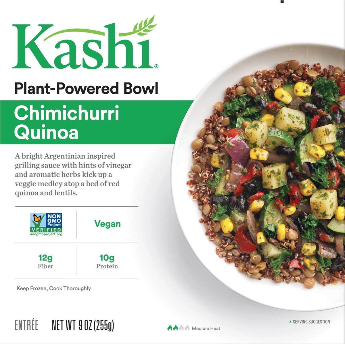 slide 2 of 11, Kashi Plant-Based Protein Bowl, Chimichurri Quinoa, 9 oz, Frozen, 9 oz