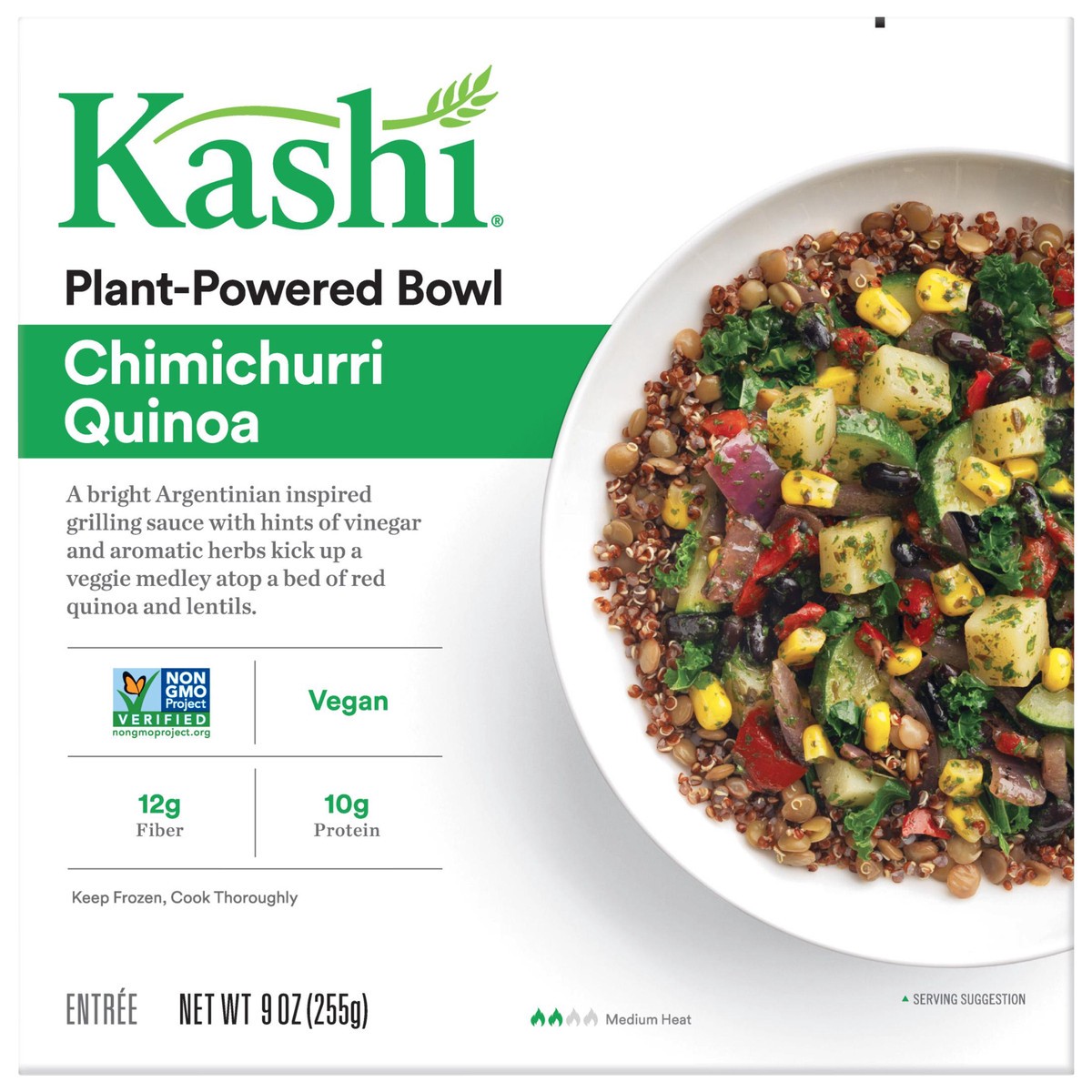 slide 1 of 11, Kashi Plant-Based Protein Bowl, Chimichurri Quinoa, 9 oz, Frozen, 9 oz