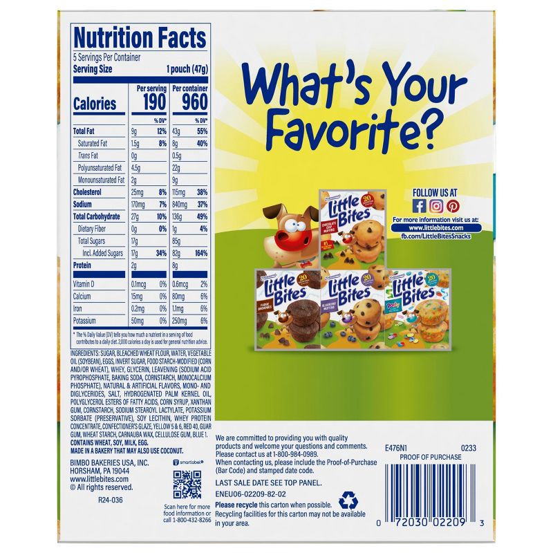 slide 5 of 10, Entenmann's Little Bites Party Cake Muffins - 8.25oz/5ct, 8.25 oz, 5 ct