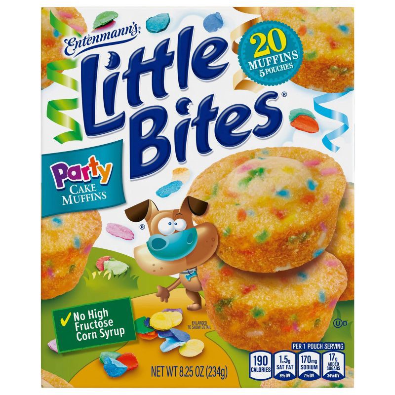 slide 8 of 10, Entenmann's Little Bites Party Cake Muffins - 8.25oz/5ct, 8.25 oz, 5 ct