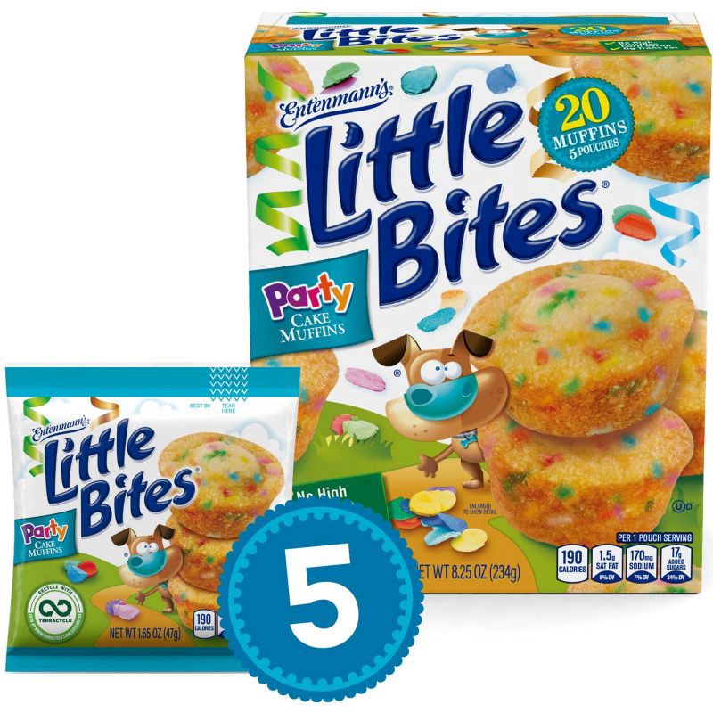 slide 10 of 10, Entenmann's Little Bites Party Cake Muffins - 8.25oz/5ct, 8.25 oz, 5 ct