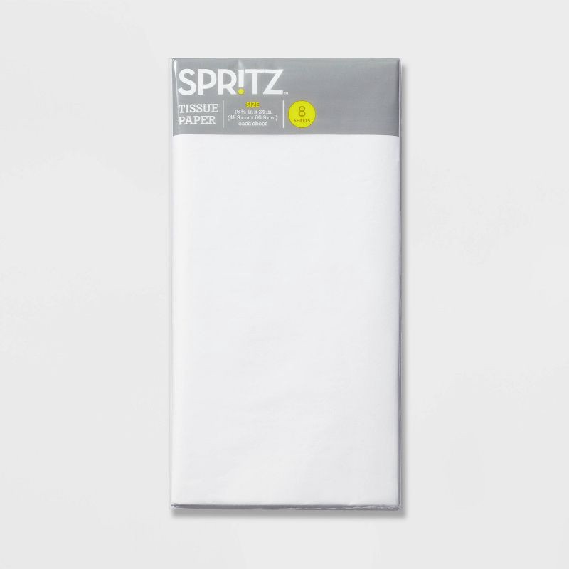 slide 3 of 3, 8ct Tissue Paper White - Spritz™: Gift Packaging Accessories for All Occasions, Solid Pattern, 16.5" x 24", 8 ct