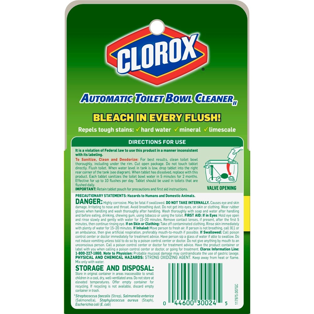 slide 2 of 5, Clorox Ultra Clean Toilet Tablets Bleach – 2 Count, 3.5 Ounces Each (Package May Vary), 2 ct