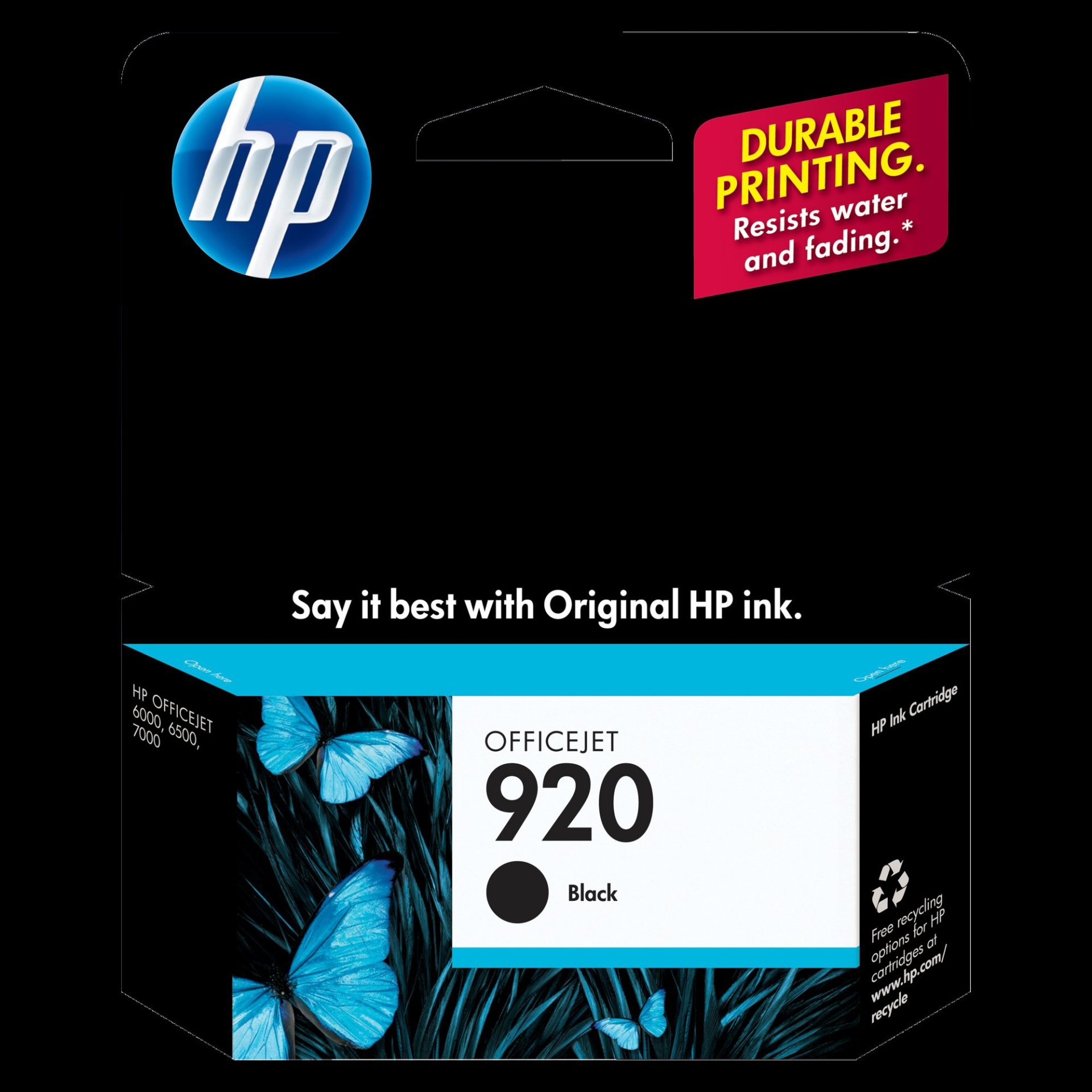 slide 1 of 3, HP Inc. HP 920 Officejet Single Ink Cartridge - Black (CD971AN#140), 1 ct