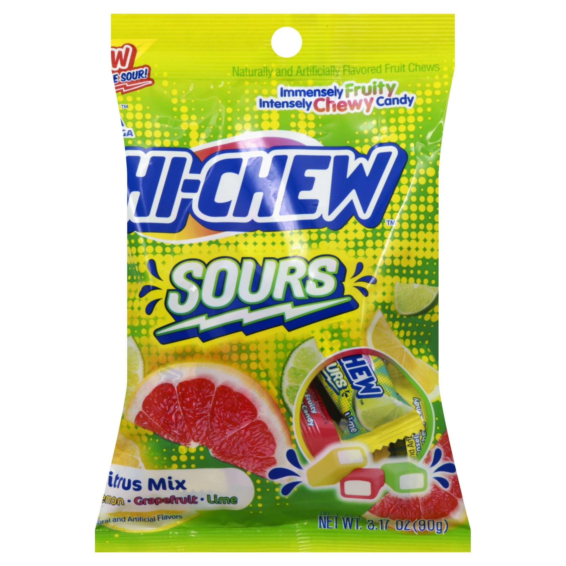 slide 1 of 1, Hi-Chew Chewy Fruit Candy Sours, 3.17 oz