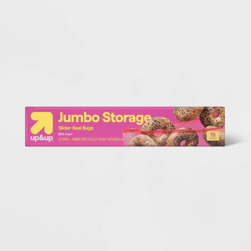 slide 1 of 4, Jumbo Slider Storage Bag - 15ct - up&up™, 15 ct