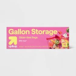 Gallon Slider Storage Bags - 40ct - up&up™