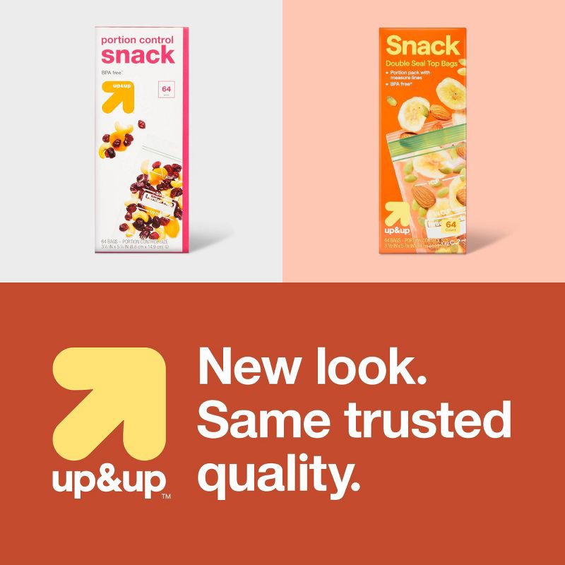 slide 4 of 4, Portion Pack Snack Bags - 64ct - up&up™, 64 ct