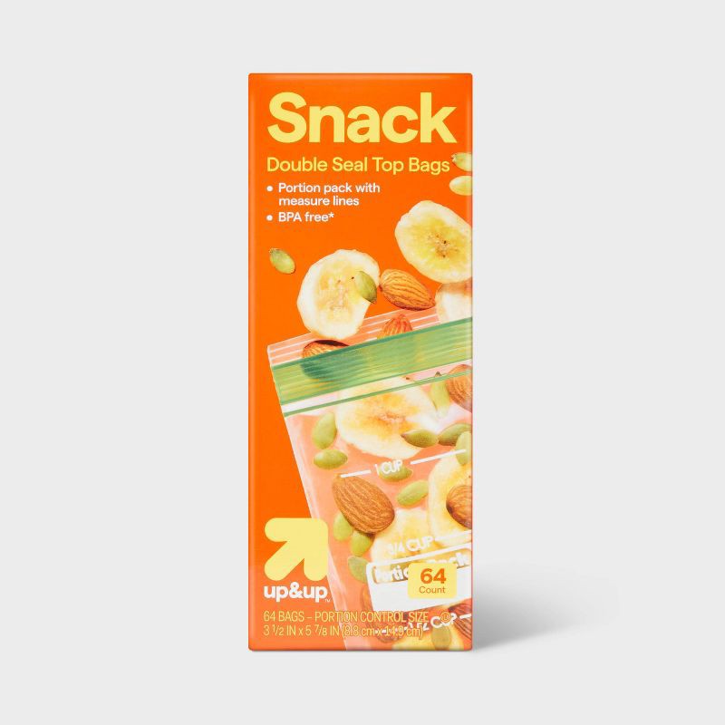 slide 1 of 4, Portion Pack Snack Bags - 64ct - up&up™, 64 ct