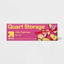 Quart Slider Storage Bags - 20ct - up&up™