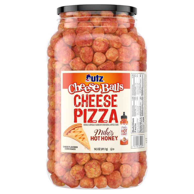 slide 1 of 1, Utz Cheese Balls Pizza, 14 oz