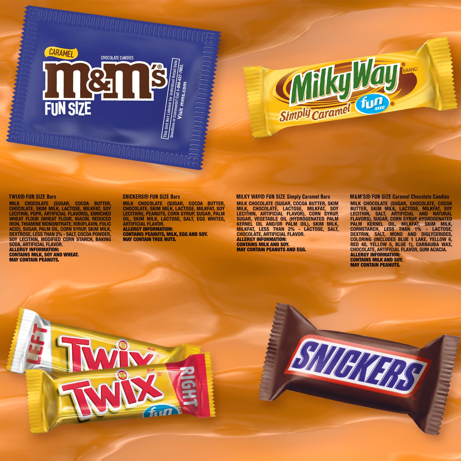 slide 2 of 8, Mixed M&M'S, SNICKERS, TWIX & MILKY WAY Variety Pack Chocolate Candy Bars Assortment, 55 Pieces, 33.87 oz; 55 ct