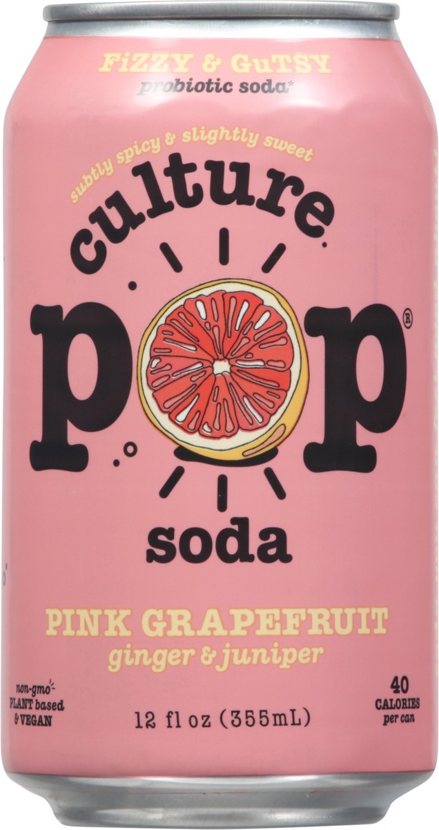slide 12 of 12, Culture Pop Pink Grapefruit Soda - 12 fl oz, 4 ct