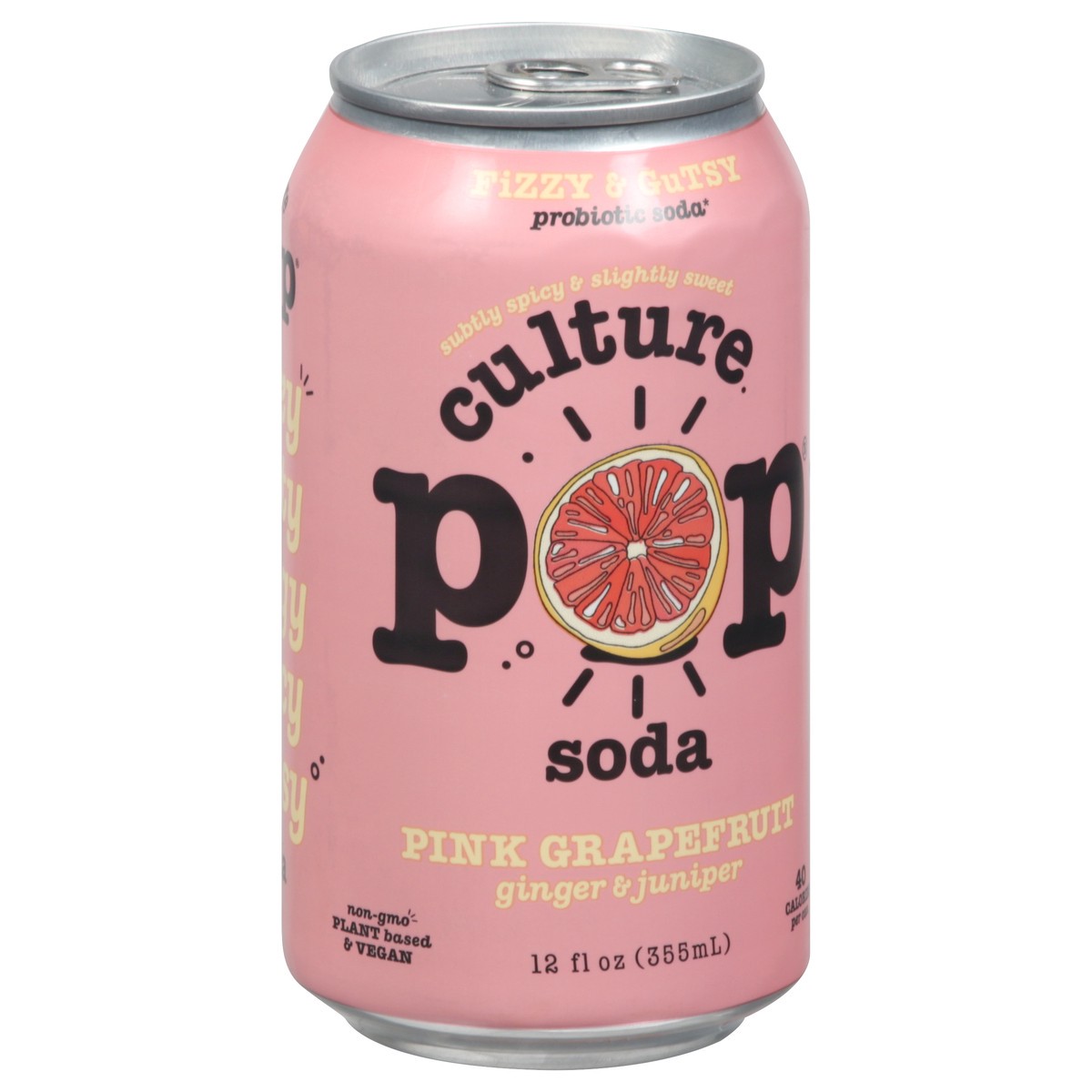 slide 3 of 12, Culture Pop Pink Grapefruit Soda - 12 fl oz, 4 ct