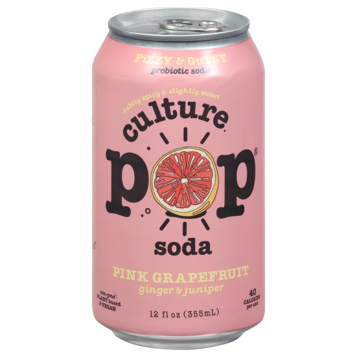 slide 1 of 12, Culture Pop Pink Grapefruit Soda - 12 fl oz, 4 ct