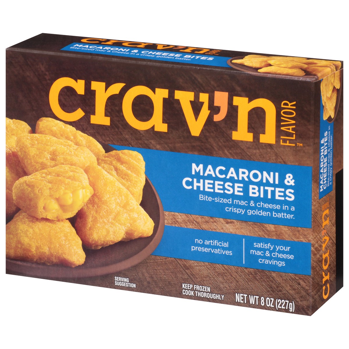 slide 3 of 9, Crav'n Flavor Macaroni & Cheese Bites 8 oz, 8 oz