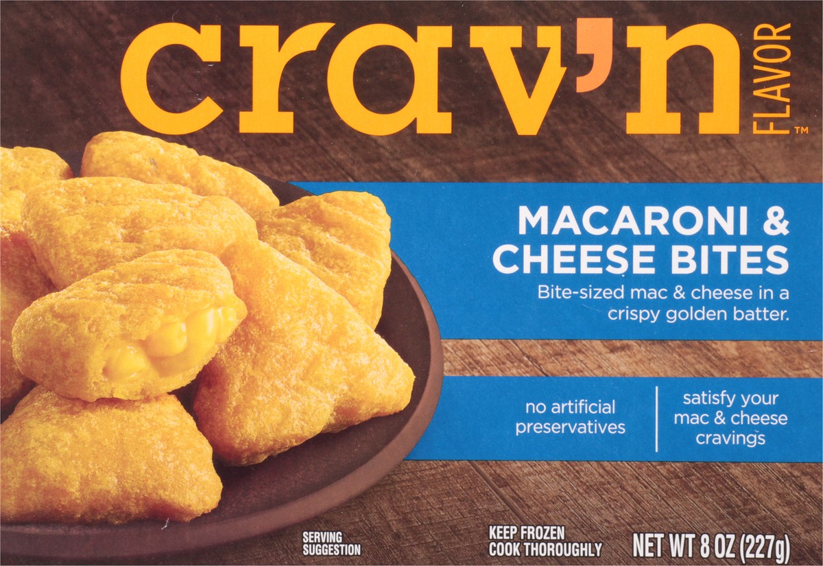 slide 6 of 9, Crav'n Flavor Macaroni & Cheese Bites 8 oz, 8 oz