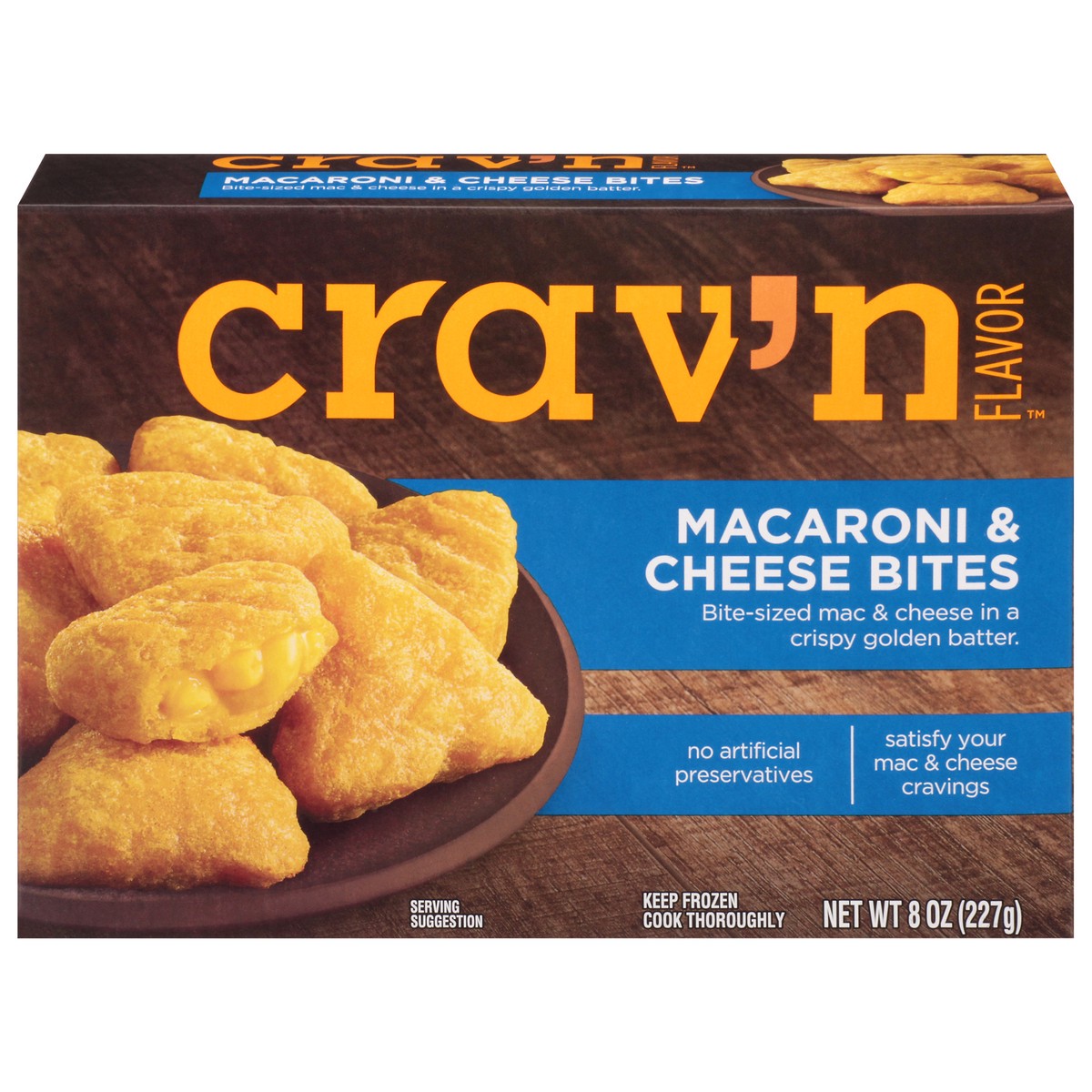 slide 1 of 9, Crav'n Flavor Macaroni & Cheese Bites 8 oz, 8 oz