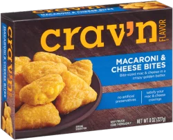 Crav'n Flavor Macaroni & Cheese Bites Bite-sized Mac & Cheese In A Crispy Golden Batter