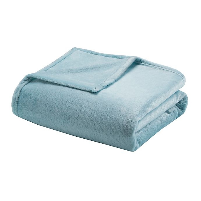 slide 1 of 2, Comfort Classics MicroLight Full/Queen Blanket - Blue, 1 ct