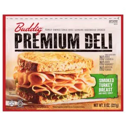 Buddig Premium Deli Smoked Turkey Breast and White Turkey 8 oz. ZIP-PAK