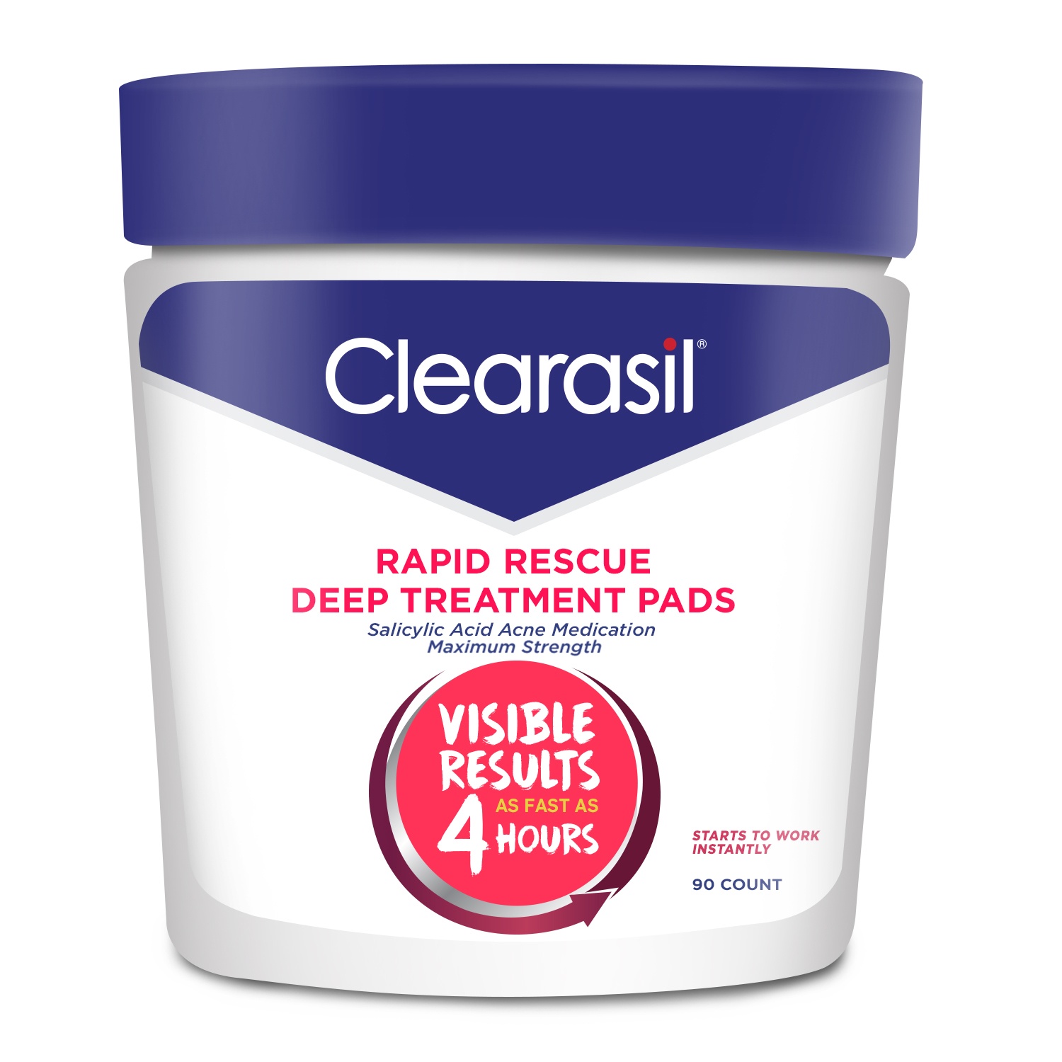 slide 1 of 5, Clearasil Ultra Rapid Action Medicated Acne Pads, 90 ct