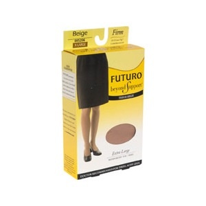 slide 1 of 1, Futuro Therapeutic Support Thigh Highs Firm Extra Large Beige, 1 pair