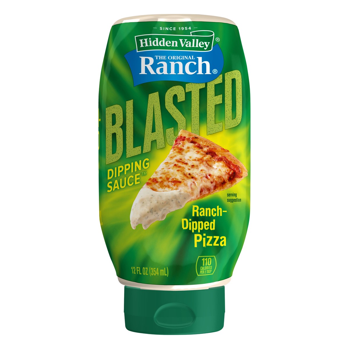 slide 1 of 5, Hidden Valley Ranch Blasted Creamy Dipping Sauce, Ranch-Dipped-Pizza, Gluten Free Bottle, 12 oz