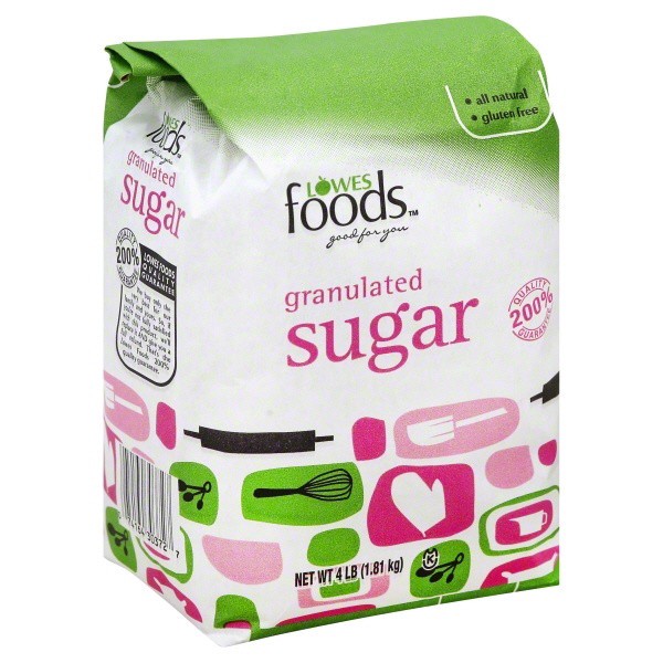 slide 1 of 1, Lowes Foods Granulated Sugar, 4 lb