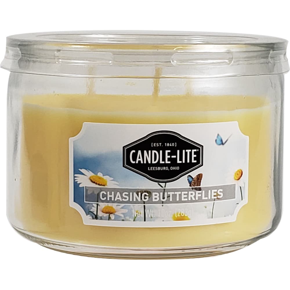 slide 1 of 1, Candle-Lite Everyday Chasing Butterflies, 10 oz