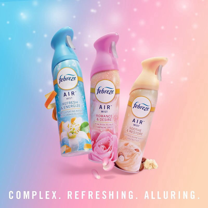 slide 6 of 10, Febreze Air Freshener Spray, Odor-Fighting Room Spray, Romance & Desire Scent, 8.8oz, 1 Count, 8.8 oz